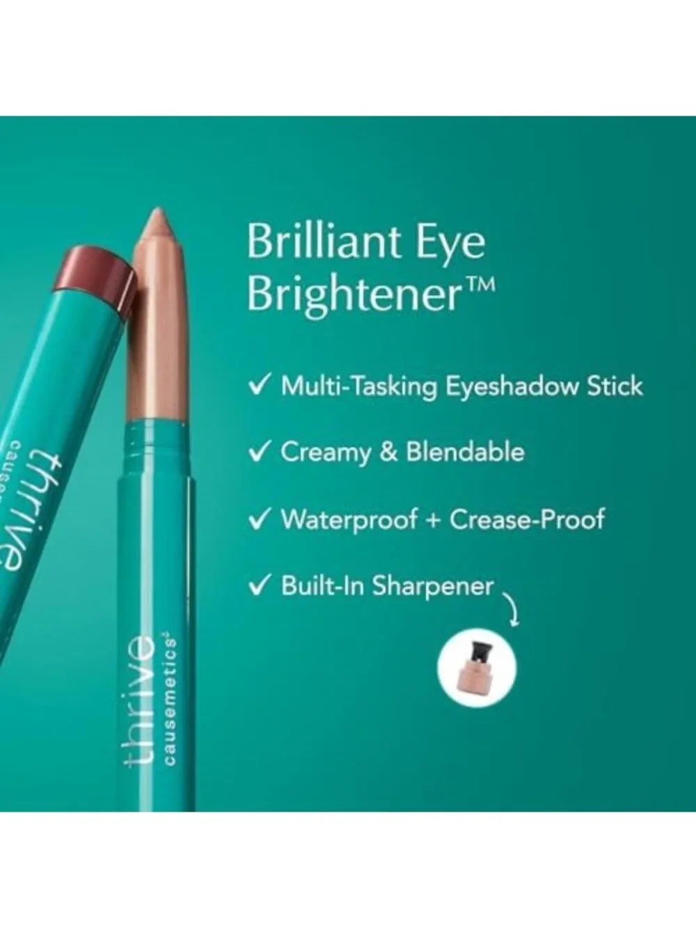 Brilliant Eye Brightener Stick - Cool Taupe Matte, Long-Lasting, Easy